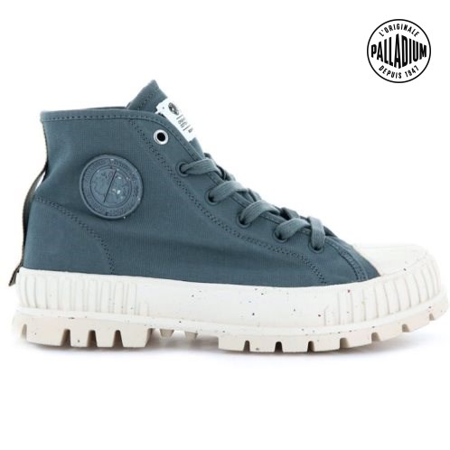 Palladium Pallashock Mid Organic Laarzen Heren Donkerblauw | NL 56BJQKC